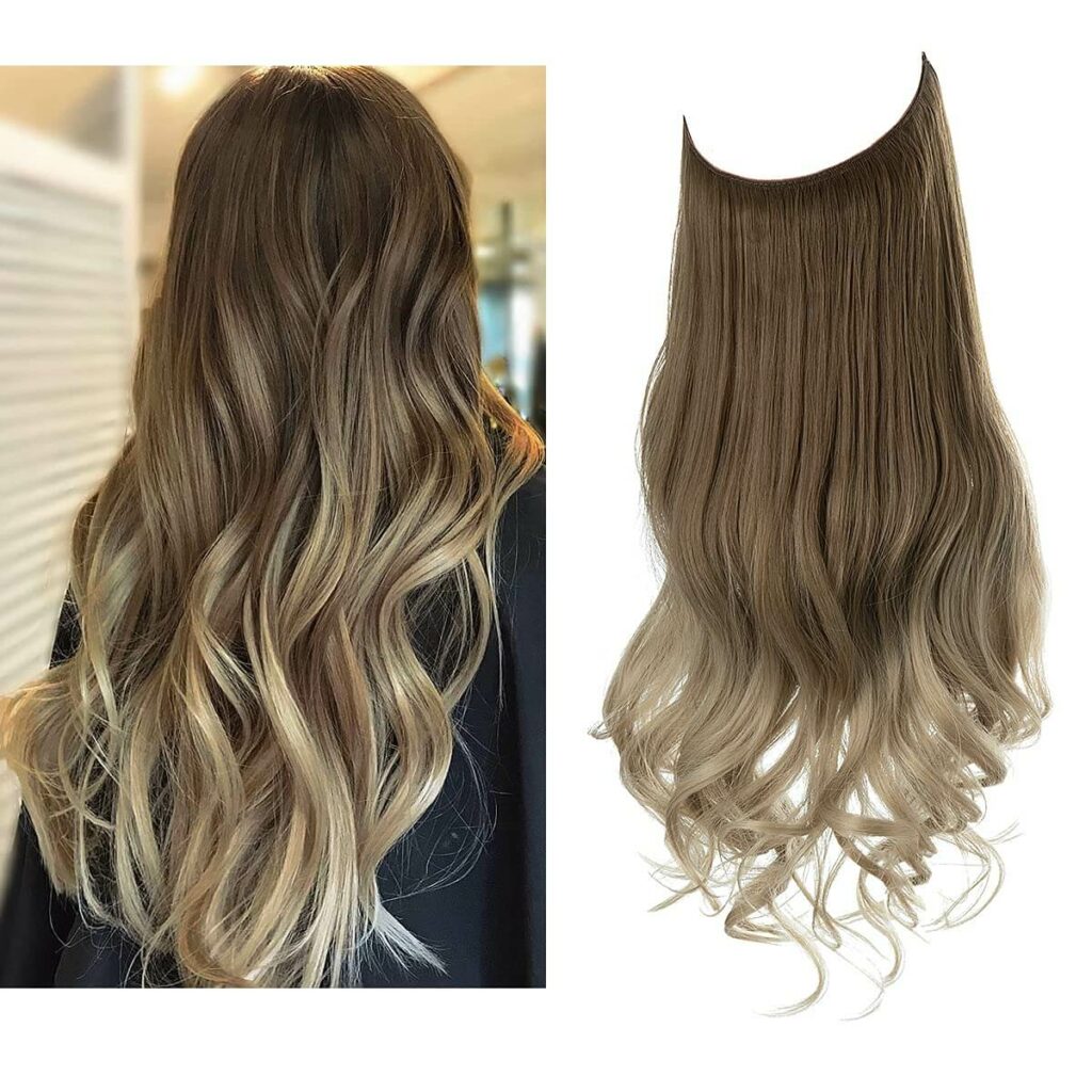 SARLA Wavy Curly Synthetic Halo Extensions