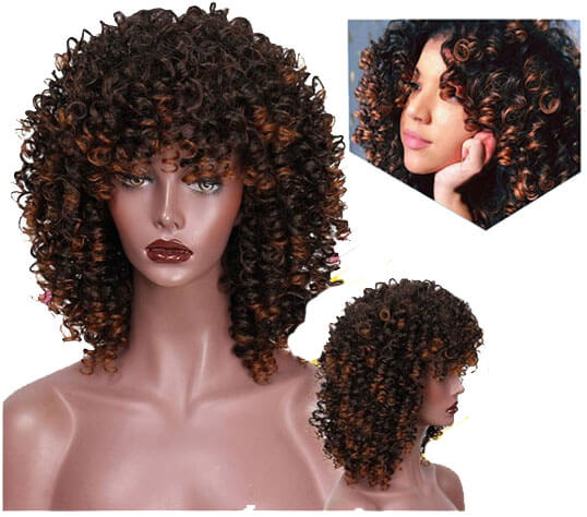 Hair Synthetic Afro Curly Hair Wigs