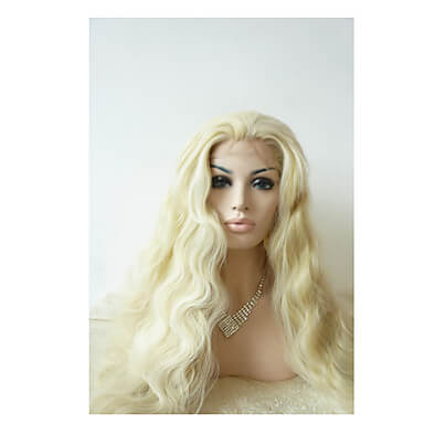 Long Wave Gold Wig for White Women