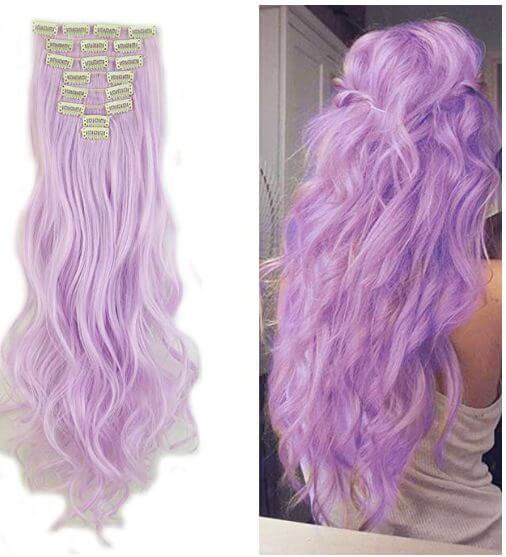 Sexybaby Light Purple Synthetic Hairpiece