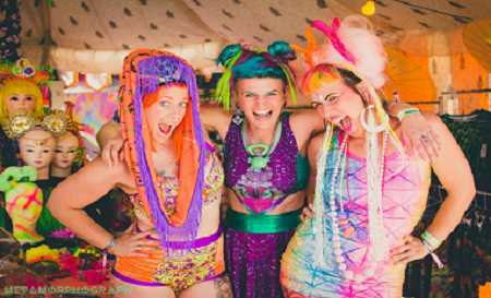 Rainbow Serpent Festival wig