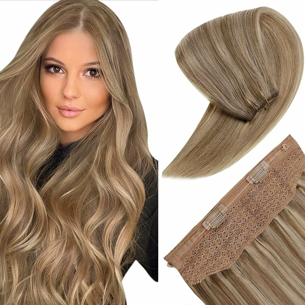RUNATURE Curly Clip-in Halo Extensions