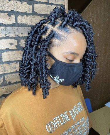 Butterfly Locs Hairstyles: 1-Bob-length